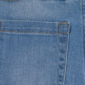 Pantaloni scurți din denim cu margine colorată, albastru Benetton 265506 3
