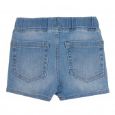 Pantaloni scurți din denim cu margine colorată, albastru Benetton 265507 4