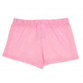 Pantaloni scurți din bumbac cu margine decorativă, roz deschis Benetton 265537 3