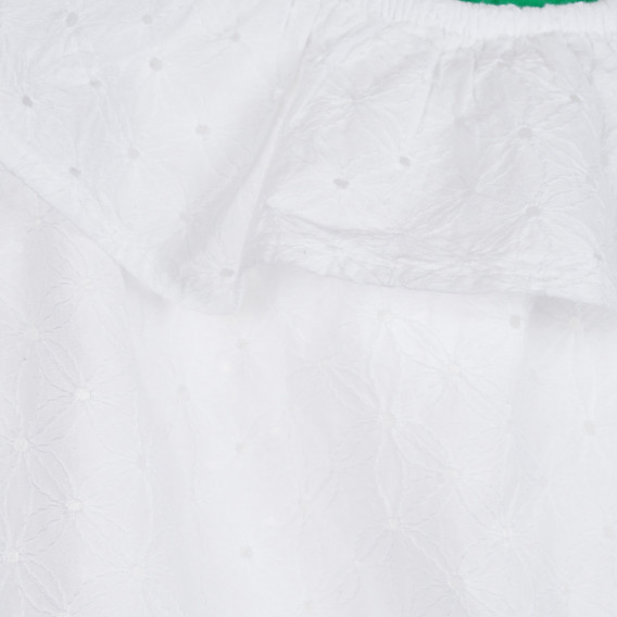 Bluză din bumbac, albă Benetton 265547 2