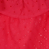 Bluză de bumbac pentru fete, roșu Benetton 265551 2