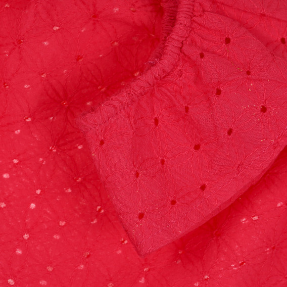 Bluză de bumbac pentru fete, roșu Benetton 265552 3