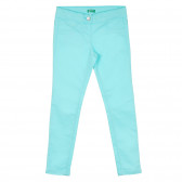 Pantaloni fitted, albastru deschis Benetton 265561 