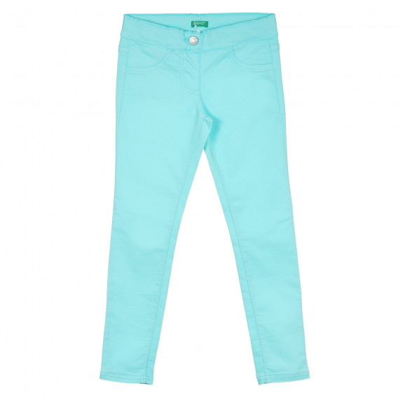 Pantaloni fitted, albastru deschis Benetton 265561 