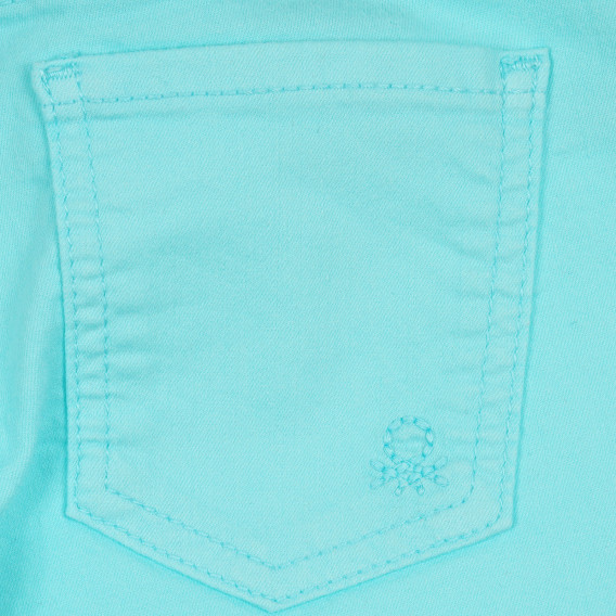 Pantaloni fitted, albastru deschis Benetton 265563 3