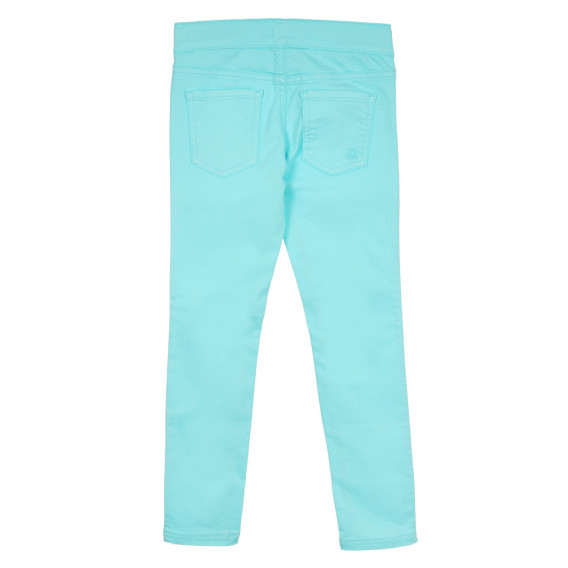 Pantaloni fitted, albastru deschis Benetton 265564 4
