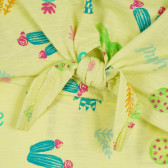 Bluză din bumbac cu imprimeu de vară și inscripție Love summer, galben Benetton 265567 3