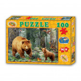Puzzle animal - Urși, 100 de piese Детски свят 266310 