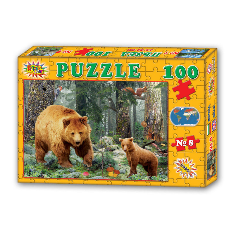 Puzzle animal - Urși, 100 de piese  266310