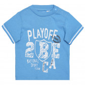 Tricou din bumbac PLAY OFF pentru bebeluș, albastru Chicco 266387 