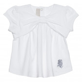 Tricou din bumbac pentru bebeluși, alb Chicco 266395 