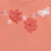Tricou din bumbac cu fluture, roz Chicco 266400 2