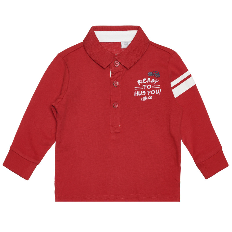 Bluză din bumbac cu guler pentru bebeluși, roșie  266418