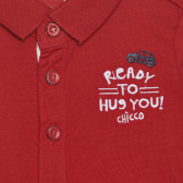 Bluză din bumbac cu guler pentru bebeluși, roșie Chicco 266419 2