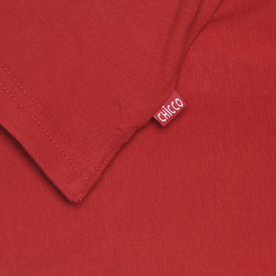 Bluză din bumbac cu guler pentru bebeluși, roșie Chicco 266420 3