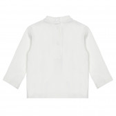 Bluză din bumbac cu un design interesant pentru bebe, albă Chicco 266429 4