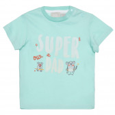 Tricou din bumbac SUPER DAD pentru bebeluș, verde Chicco 266430 
