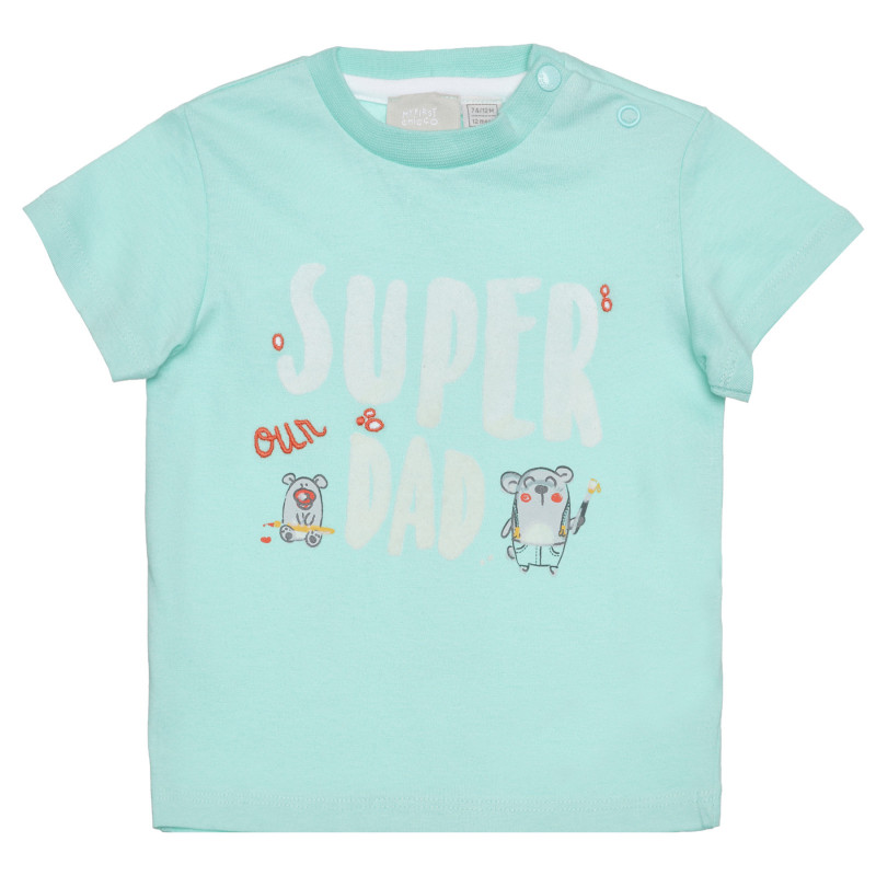 Tricou din bumbac SUPER DAD pentru bebeluș, verde  266430
