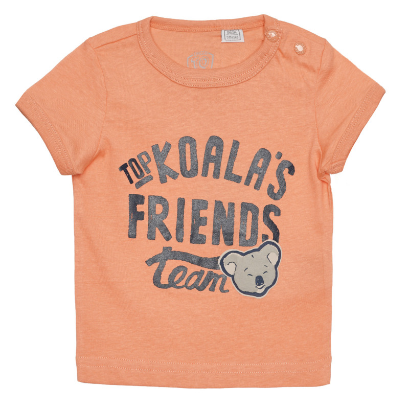 Tricou din bumbac CĂTRE PRIETENII KOALA pentru bebeluș, portocaliu  266438