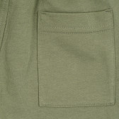 Pantaloni scurți din bumbac cu imprimeu pentru băieți, verzi Benetton 266604 3