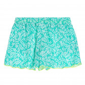 Pantaloni scurți cu imprimeu floral, de culoare verde Benetton 266621 4