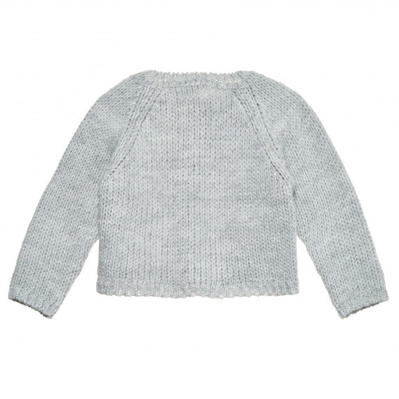 Cardigan gri Chicco tricotat cu fire lucioase pentru bebeluși Chicco 266668 4