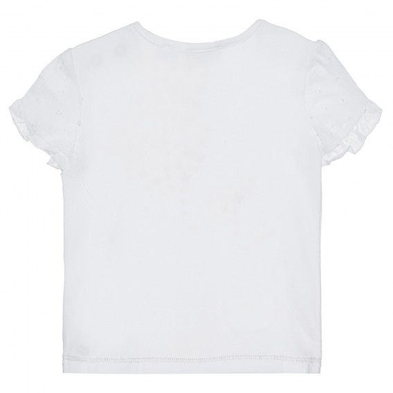 Tricou din bumbac cu imprimeu grafic pentru bebe, alb Chicco 266803 4