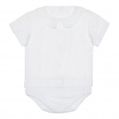 Body gen cămașă din bumbac pentru bebeluș, albă Chicco 266827 