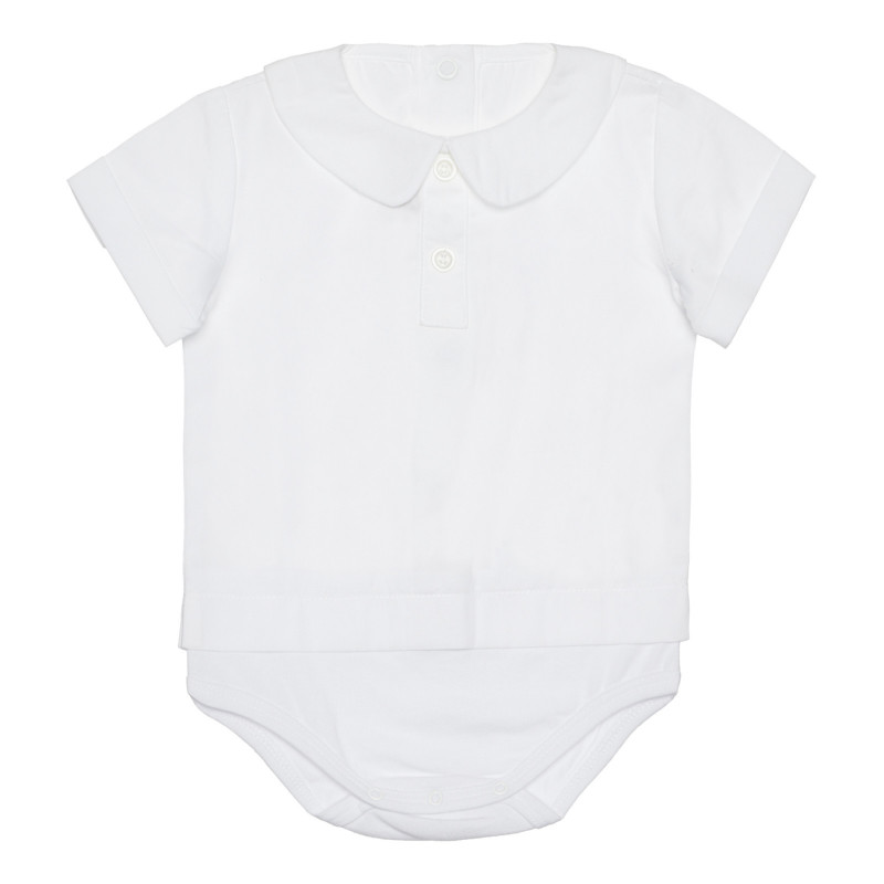 Body gen cămașă din bumbac pentru bebeluș, albă  266827