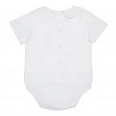 Body gen cămașă din bumbac pentru bebeluș, albă Chicco 266830 4