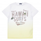 Tricou din bumbac HAWAII SURFS, alb și verde Chicco 266845 