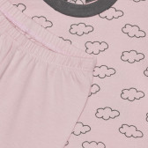 Set din bumbac din două piese cu nori pentru bebeluș, roz Chicco 266867 3