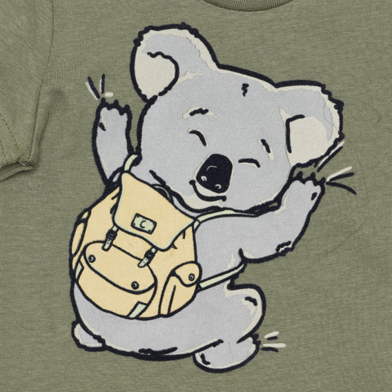 Tricou din bumbac cu koala pentru bebeluș, verde Chicco 266905 2
