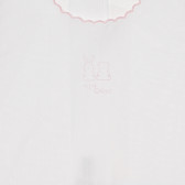 Maiou pentru bebeluși din bumbac, alb cu roz Chicco 266946 2