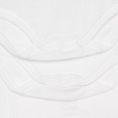Set de bumbac din două body-uri cu mâneci scurte pentru bebeluși, alb Chicco 266999 4