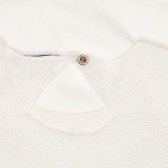 Bluză din bumbac cu mâneci scurte și broderii, albă Chicco 267054 3