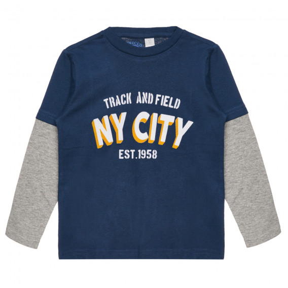 Bluză din bumbac NY CITY, albastră Chicco 267095 