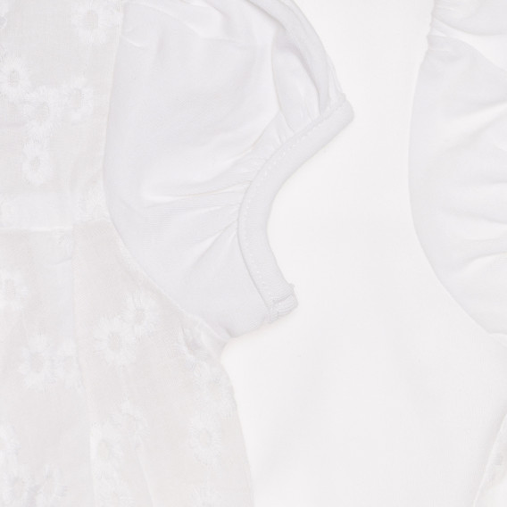 Tricou din bumbac cu model, pentru bebeluși, alb Chicco 267165 3