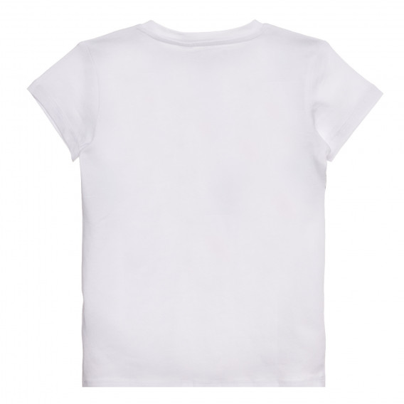 Tricou din bumbac cu imprimeu alb și albastru Chicco 267213 4