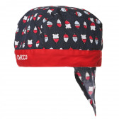 Eșarfă pentru cap, gri cu roșu, pentru bebeluși Chicco 267528 