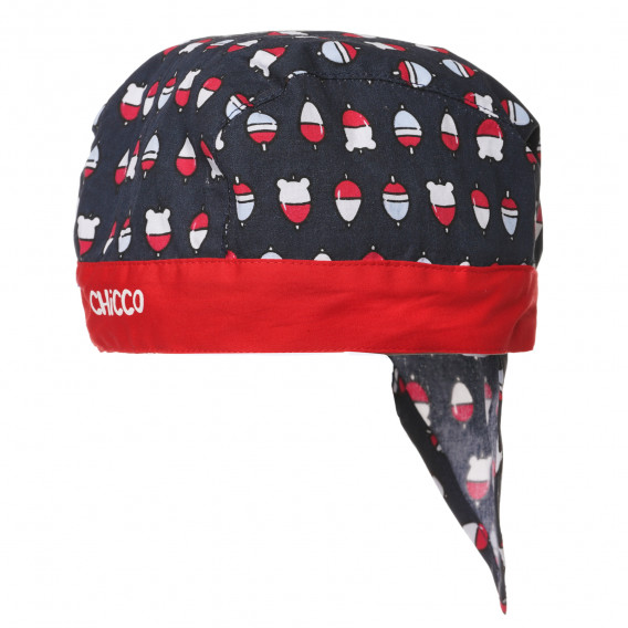 Eșarfă pentru cap, gri cu roșu, pentru bebeluși Chicco 267528 