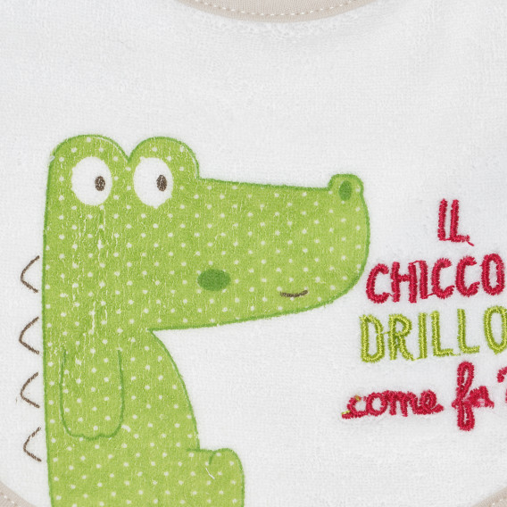 Bavetă cu crocodil, pentru bebeluși Chicco 267557 2