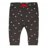 Pantaloni matlasați cu inimi, pentru bebeluși, gri Chicco 267592 