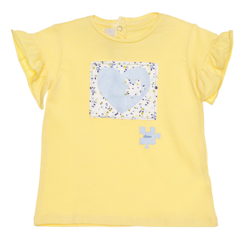 Tricou din bumbac pentru bebelși, galben  267873