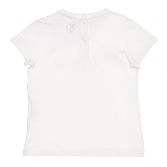 Tricou din bumbac cu sigla brandului pentru bebe, alb Chicco 267879 4