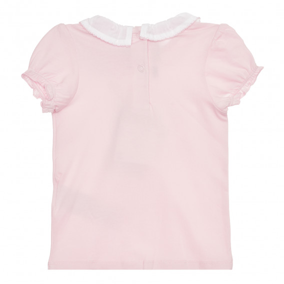 Tricou din bumbac cu rățuște, roz Chicco 267883 4