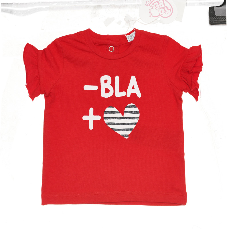 Tricou BLA din bumbac pentru bebeluși, rosu  267885