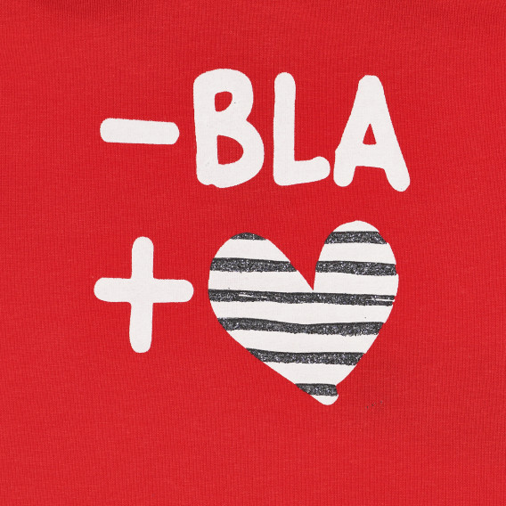 Tricou BLA din bumbac pentru bebeluși, rosu Chicco 267886 2