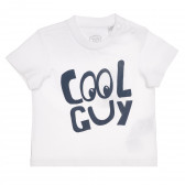 Tricou din bumbac COOL GUY pentru bebe, alb Chicco 267893 