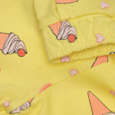 Pantaloni scurți din bumbac organic cu imprimeu de înghețată, galbeni Name it 268043 3